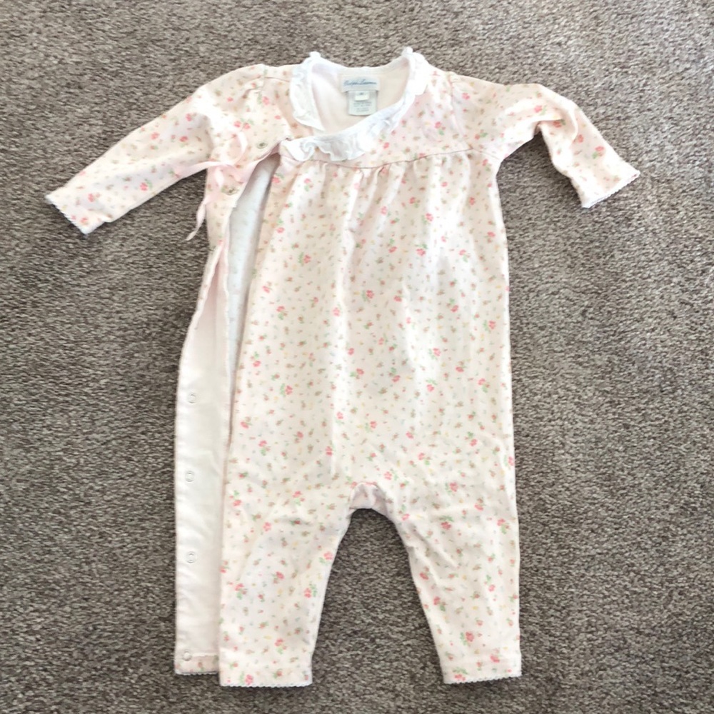 Ralph Lauren 6m pink floral bodysuit